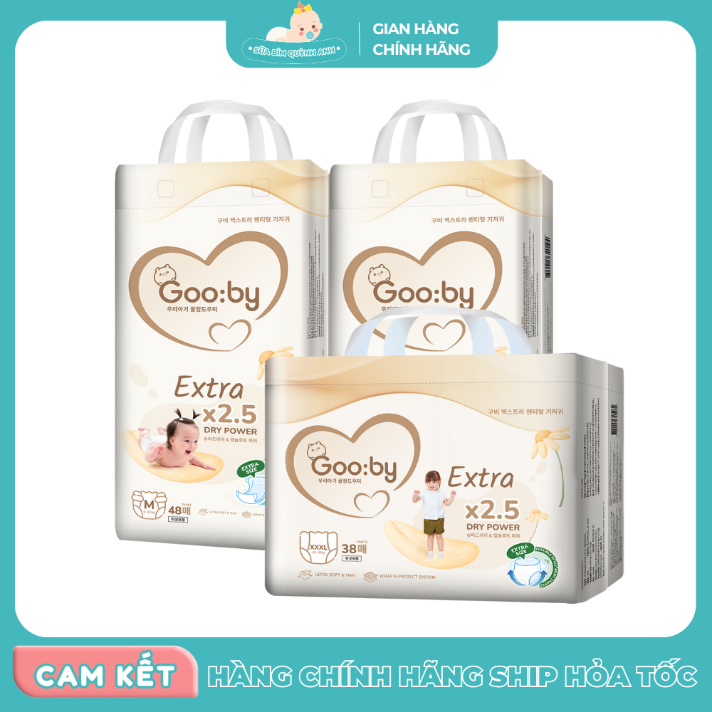 (Kèm quà) Bỉm dán, Bỉm quần Gooby Extra chính hãng, Gooby ngày siêu mỏng, mềm mại, an toàn cho bé