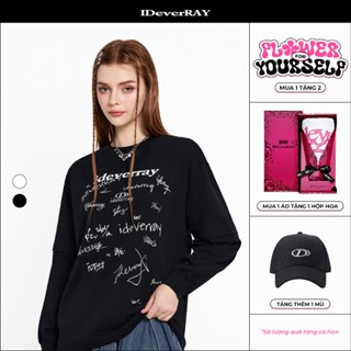 [Hộp hoa] Áo thun dài tay unisex chính hãng IDEVERRAY x Phạm Thừa Thừa [LoveSign] Scribble chất cotton 260gsm