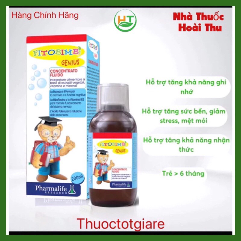 Fitobimbi GENIUS - hỗ trợ tăng cường khả năng nhận thức,ghi nhớ cho bé ( Ý )