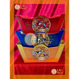 Set 10-20-30 khay thuyền nhiều mẫu in hình tết sang trọng, giỏ quà trang trí tết l LU Decor