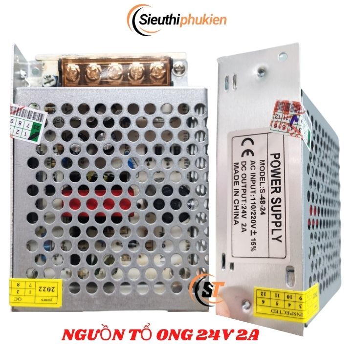 Nguồn tổ ong 24v 2a S-48-24 form nhỏ - bảo hành 1 năm, nguồn 24v 2a