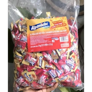 kẹo cứng alpenliebe sữa caramen dâu béo bịch 2kg