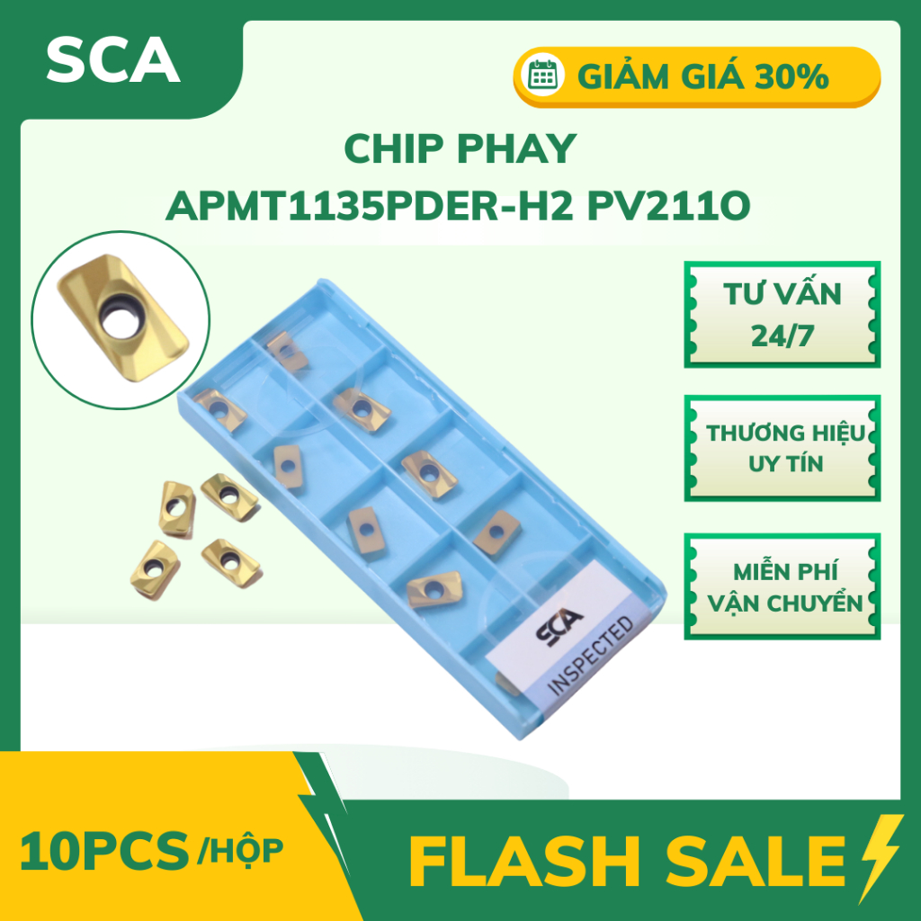 Chip phay APMT1135PDER-H2 PV2110 - Mảnh dao phay APMT1135PDER-H2 PV2110