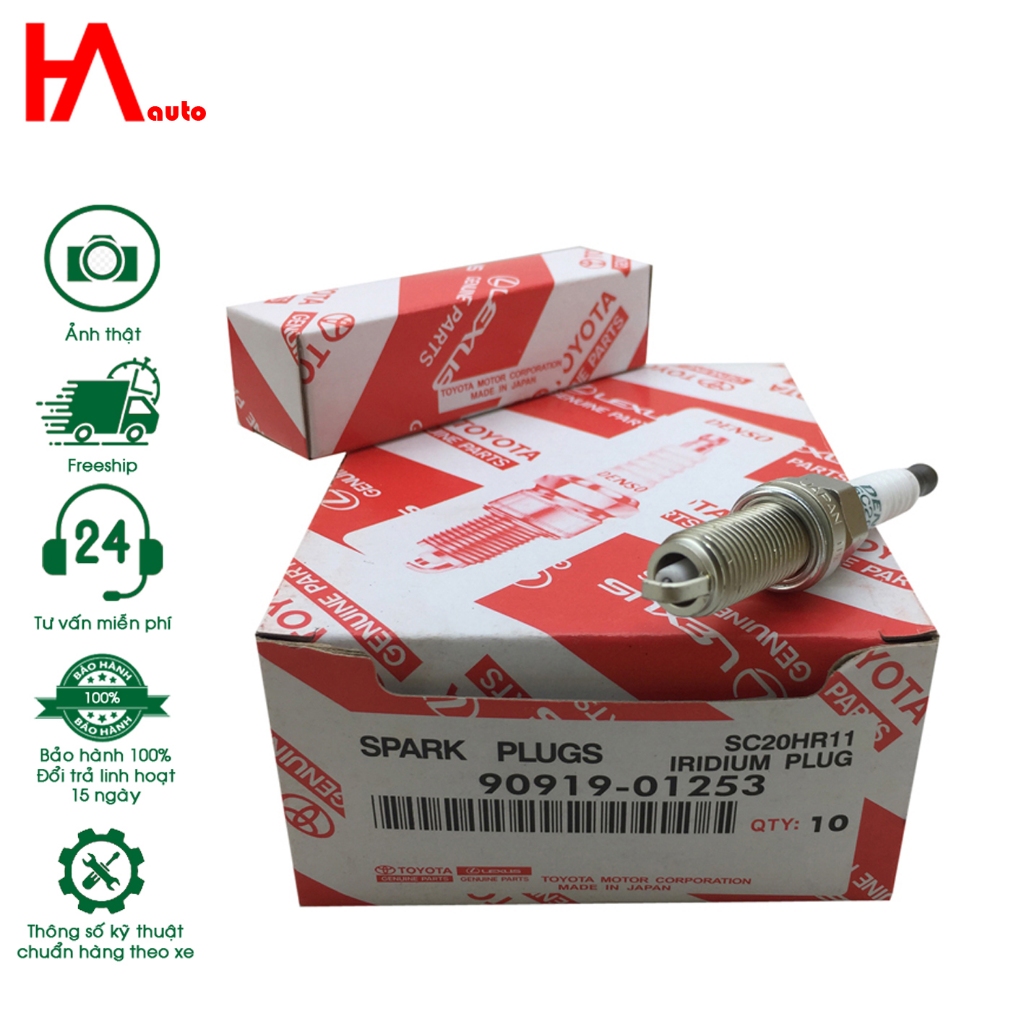 Bugi Denso SC20HR11 dùng cho Toyota Vios, Altis, Avanza, Rush, Veloz, Yaris, RAV4. Mã 90919-01253