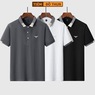 Áo Polo Nam Cao Cấp Basic Dáng Đứng Thanh Lịch Chất Vải Cá Sấu ĐẹpThoáng Mát Co Giãn, Áo Polo Nam Đẹp LOGO Thêu