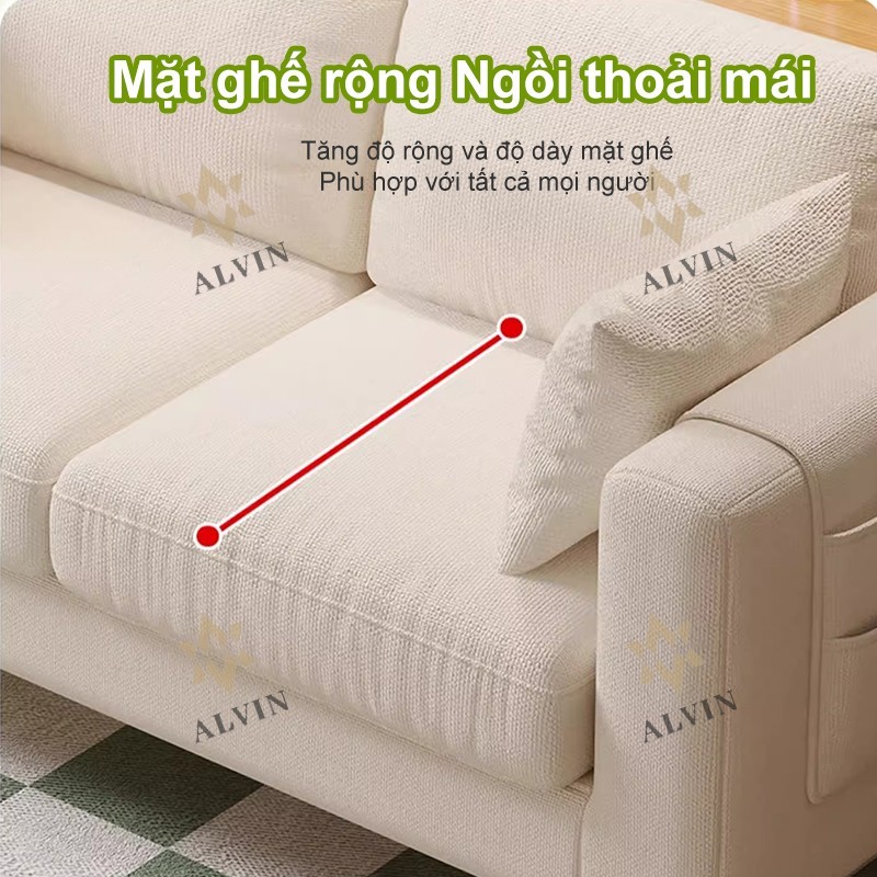 ALVIN sofa bed 1m7 Ghế sofa gỗ- sofa đơn sofa đậu hũ ghế sopha phòng khách,bộ sofa mini Thiết kế đẹp | BigBuy360 - bigbuy360.vn