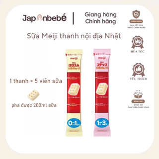 Sữa Meiji thanh lẻ số 0-1/1-3 28gr cho bé chính hãng [Nội Địa Nhật Bản]