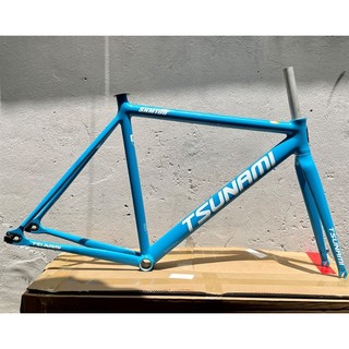 Khung xe đạp Fixed Gear Tsunami SNM100 chính hãng kèm chén cổ, khoá cốt yên, càng