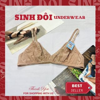  Áo ngực không gọng nữ Mỹ Dung không mút chất ren mỏng ôm nguyên ngực mềm mịn size 34 36 38 40 42 