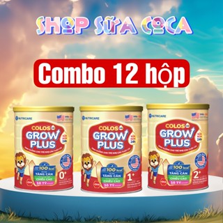 Nutricare Combo 12 lon sữa Colos Growplus 0+1+2+ 850gr date mới mẫu mới