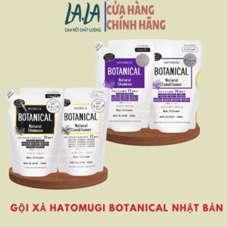 [CHÍNH HÃNG] Gội xả HATOMUGI BOTANICAL Nhật Bản giảm rụng phồng tóc kiềm dầu 400ml