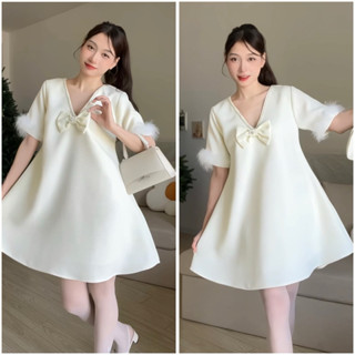 [FREESIZE] Đầm babydoll dạ tweed mịn công chúa tiểu thư dự tiệc đi chơi hẹn hò dáng A basic BYBYPIL