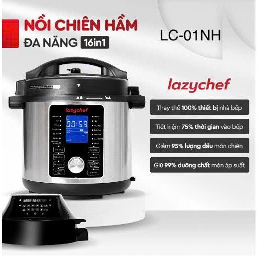 NỒI ÁP SUẤT ĐIỆN ĐA NĂNG LAZYCHEF LC-01NH 16IN1 CHÍNH HÃNG