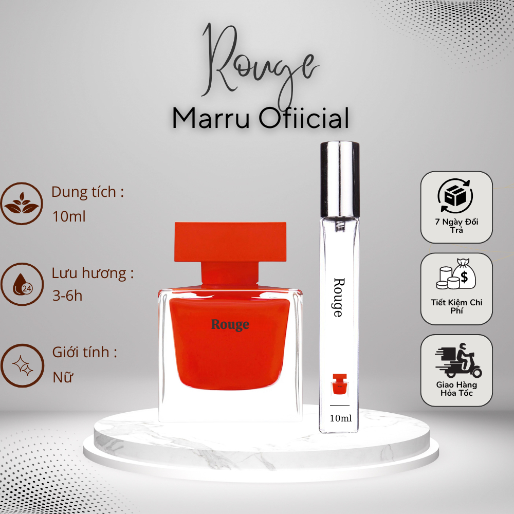 Nước hoa nữ Narciso Rodriguez Narciso Rouge bí ẩn , gợi cảm , quyến rũ  chiết 10ml  - Marru Official