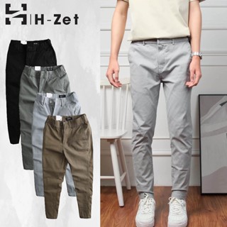 Quần dài kaki nam form slimfit H-ZET vải kaki cotton co giãn, đanh mịn kết hợp lưng thun HZ02