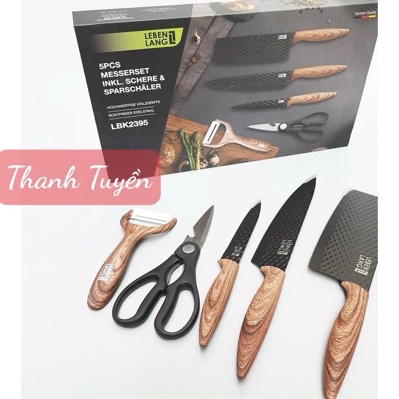 Bộ dao nhà bếp 5 món lebenlang đức