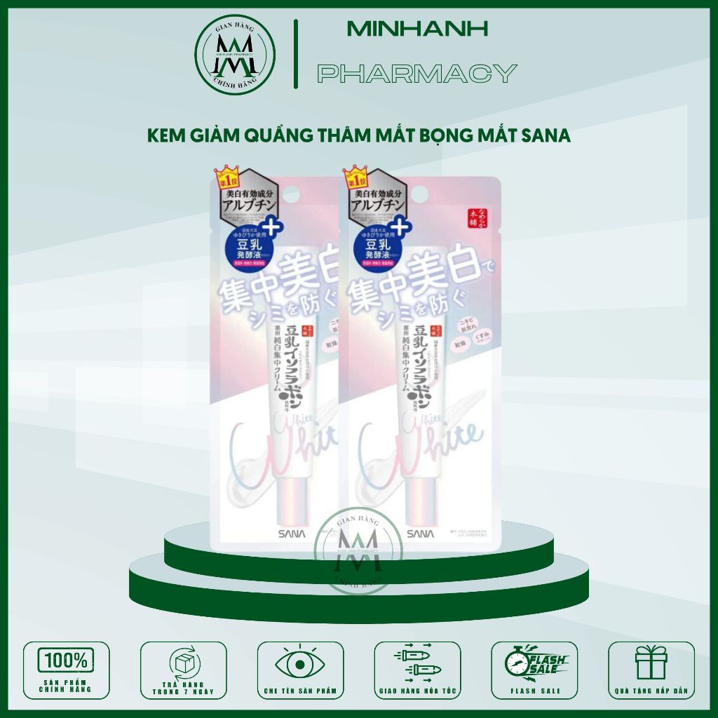 Kem tan bọng mắt sana nameraka eye cream Nhật bản xóa tan bọng mắt giảm quầng thâm chống nhăn ngăn chảy xệ da vùng mắt