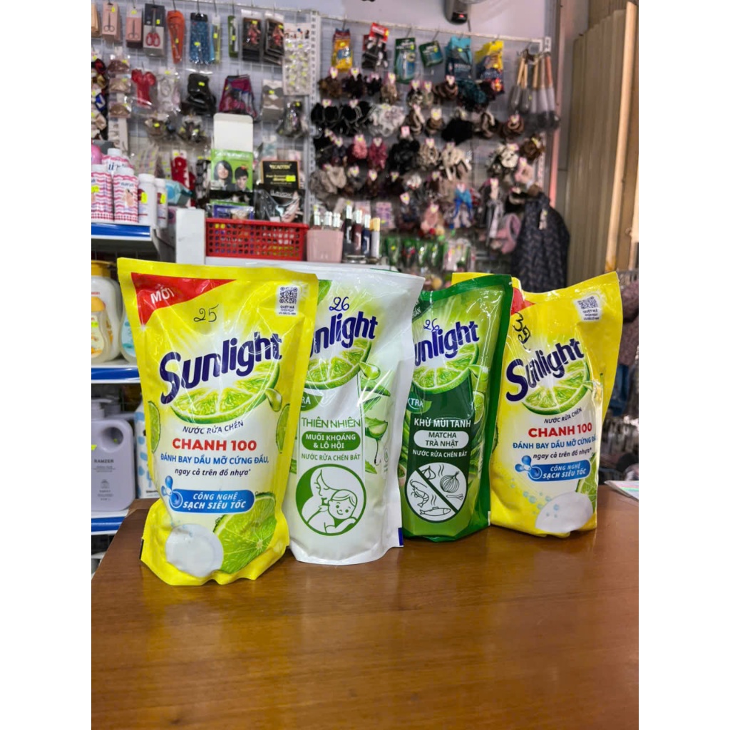 Nước rửa chén Sunlight Extra Matcha Trà Nhật 750g Chanh 1.4kg