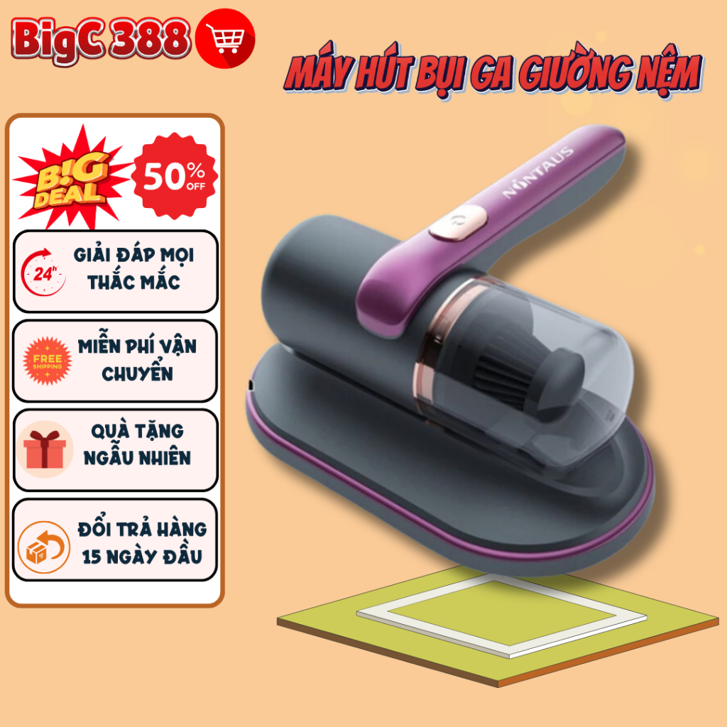 Máy Hút Bụi Giường Nệm Đa Chức Năng MHN03 , Diệt Khuẩn Và Loại Bọ Côn Trùng Nhỏ, 12000Pa