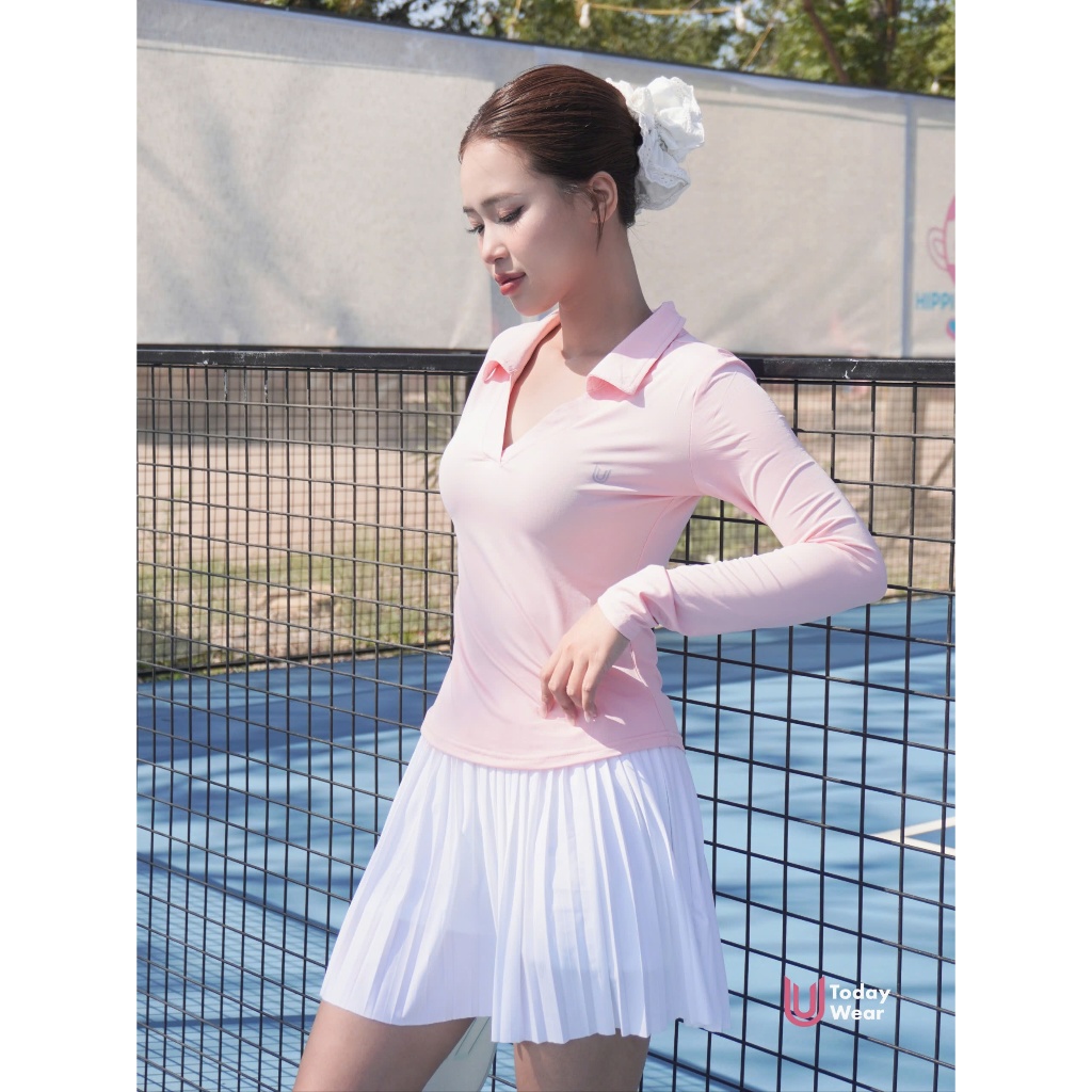 [XẢ HÀNG GIÁ SỐC] Áo thun dài tay thể thao nữ Kylie Top Today U Wear cổ chữ V tôn dáng tập gym yoga cầu lông pickleball | BigBuy360 - bigbuy360.vn