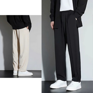 Quần baggy nam ống suông cạp chun co giãn quần ống côn dáng suông công sở mềm mịn 6515