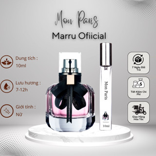 Nước hoa nữ Yves Saint Laurent YSL Mon Paris hương thơm nữ tính , nhẹ nhàng chiết 10ml - Marru official