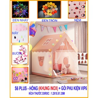 [🌈COMBO FULL PK🌈] Lều cho bé, Lều công chúa hoàng tử, lều ngủ cho bé có rèm che, khung INOX (hoặc nhựa), vải dù cao cấp