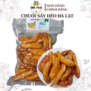  1kg Chuối sấy dẻo Đà Lạt - Chuối nguyên trái sấy dẻo - Ăn Vặt Denfood 