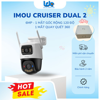 Camera Wifi IMOU S7XEP-Cruiser Dual 2 6MP Camera 2 Ống kính, đèn cảnh báo xanh đỏ, màu bam đêm