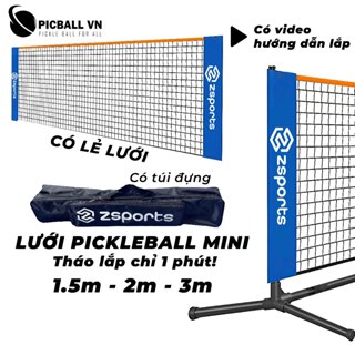[CÓ HƯỚNG DẪN LẮP] Lưới Pickleball Mini 1.5m, 2m, 3m, 6m Tháo Lắp Tiện Lợi, Sử Dụng Trong Gia Đình, Đi Chơi