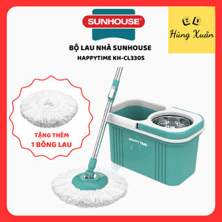   TẶNG THÊM BÔNG  Bộ lau nhà SUNHOUSE xoay 360 độ HAPPY TIME KH-CL330S 