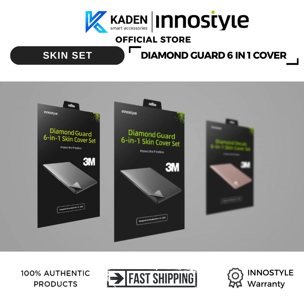 Bộ Dán Dành Cho Macbook 6 in 1 3M Innostyle (USA) DIAMOND GUARD-Hàng Chính Hãng