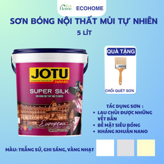 Sơn nội thất JUBY mùi tự nhiên, sơn nhà, sơn nội thất, màu sơn đa dạng, sơn tường bề mặt bóng láng mịn cao cấp J5