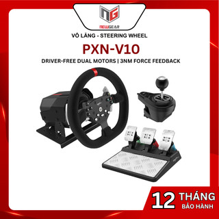  Vô Lăng Chơi Game PXN V10 Metal FFB Pro Racing Wheel – Công Nghệ Moto Phản Hồi Lực 