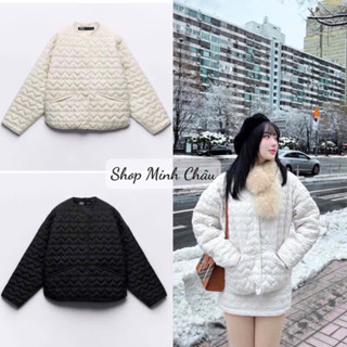 (Sẵn) Áo khoác phao siêu nhẹ trần trám tim Zarra, 2 mầu