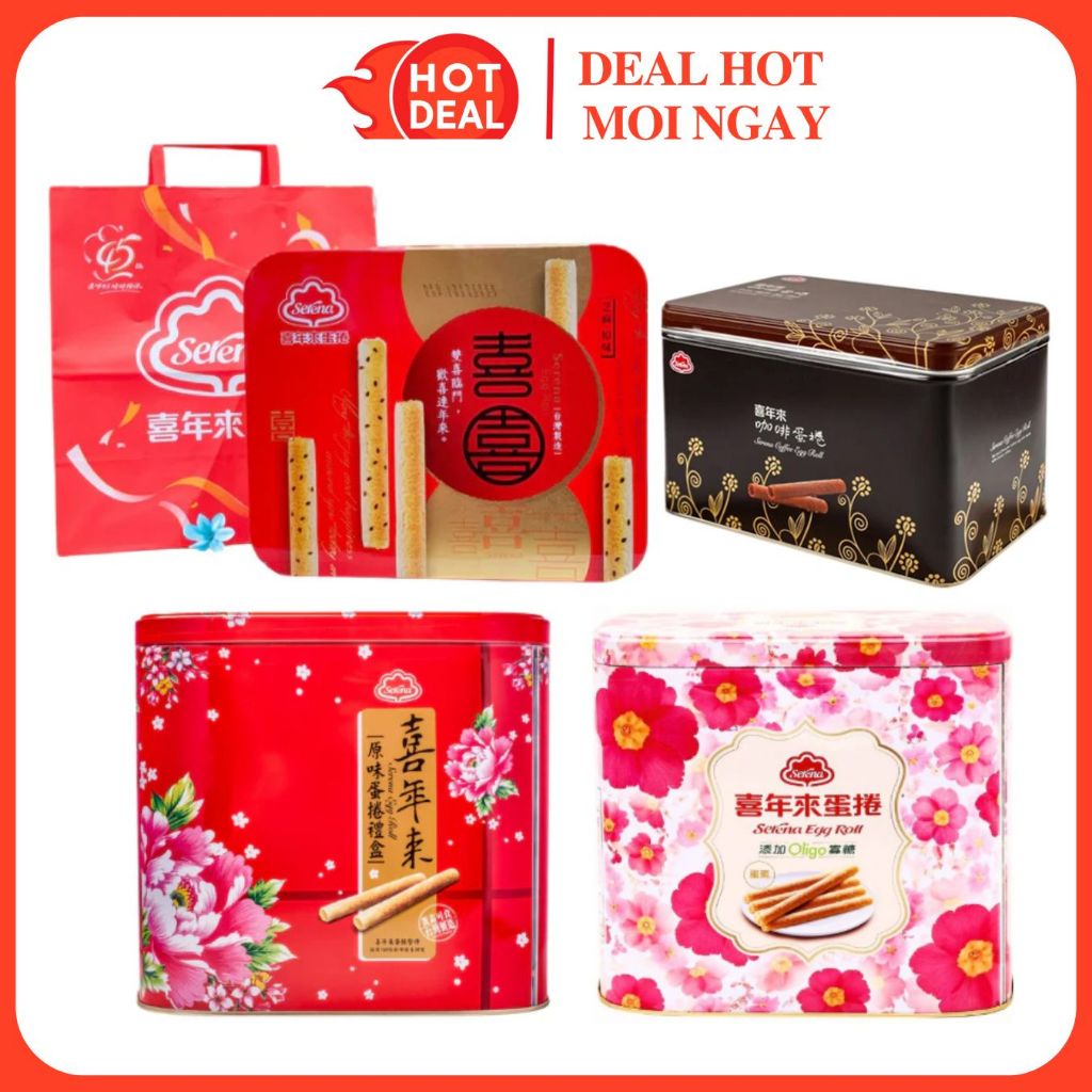 Bánh Quế Trứng Cuộn Đài Loan Serena Hộp Thiếc