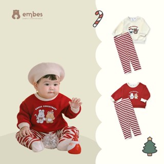  Bộ Nỉ Noel Cho Bé Embes Bộ Nỉ Dài Tay Họa Tiết Giáng Sinh Cho Bé Mặc Mùa Noel Size Từ 8kg -18kg 