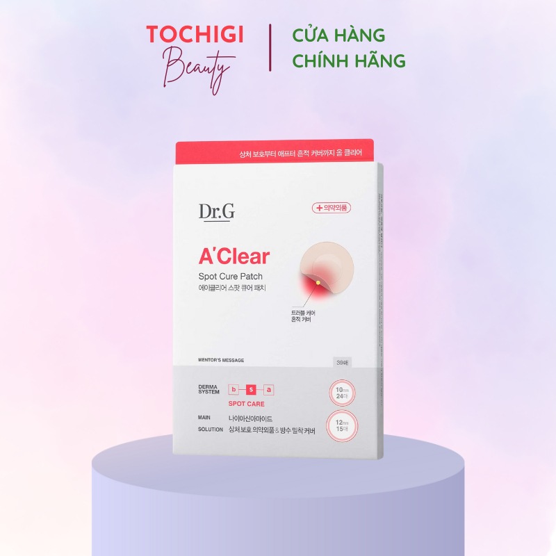 Dr.G Miếng dán mụn A'Clear Spot Cure Patch 39pcs