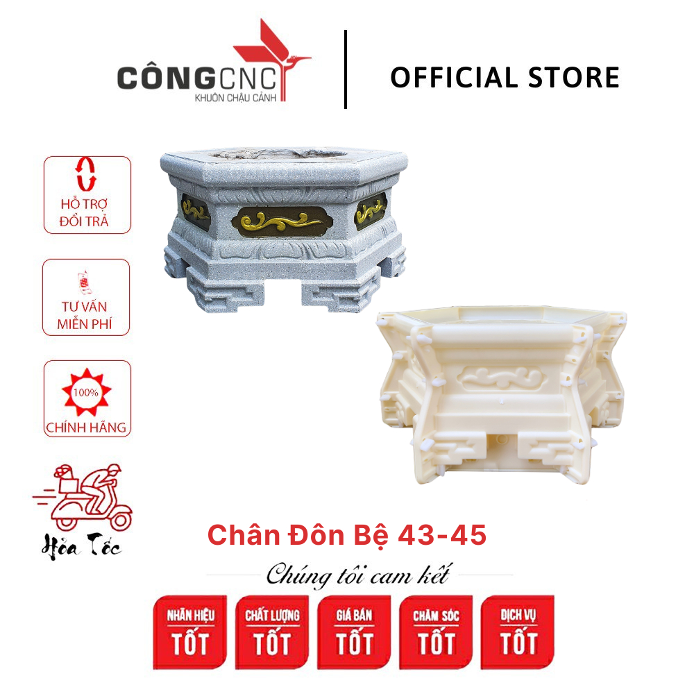 Khuôn Chân ABS Đôn Bệ 45 DB45