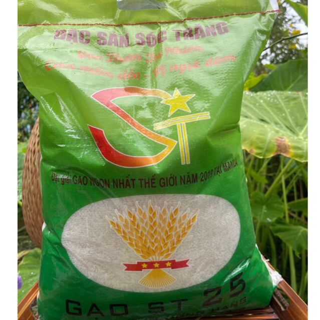 gạo st25 dẻo thơm mùi lúa chính 10kg