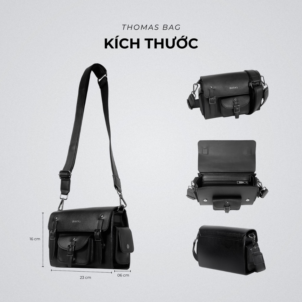 Túi đeo chéo da nam THOMAS BAG - BARAS VIETNAM - Túi đeo chéo thời trang | BigBuy360 - bigbuy360.vn
