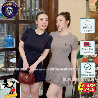 Set Váy Liền Thêu Ngựa Ôm body, Chất mềm Mịn, Co Dãn Sexy Girl