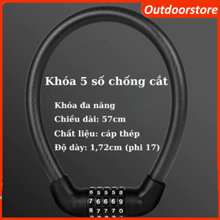  Khoá xe đạp Dây khóa xe đạp khóa xe máy Dây khoá 5 số đổi được mật mã loại xịn khóa xe khóa nhà chống cắt chống trộm 