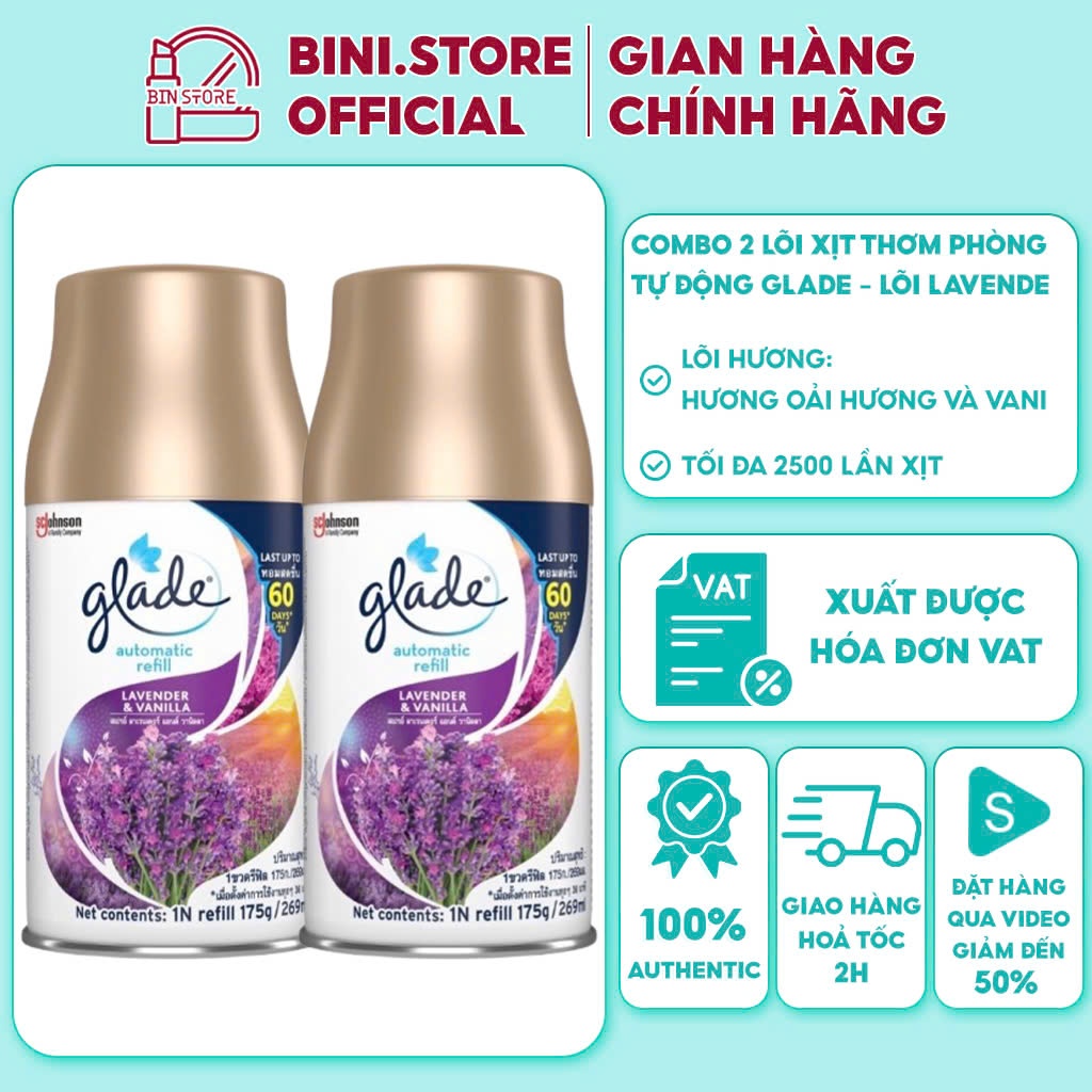 Combo 2 Chai Lõi Thay Thế Máy Xịt Thơm Phòng Tự Động Glade , Lõi Xịt Phòng Tự Động Glade Thái Lan