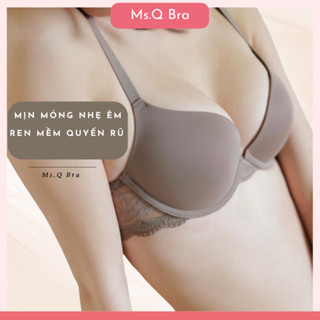 Áo ngực nữ nâng ngực có gọng là áo lót nữ mỏng nhẹ ren cao cấp Ms.Q Bra ARL026