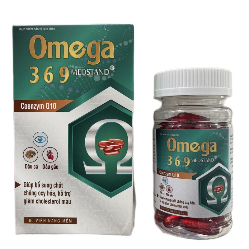 Omega 369 - 60 viên - bổ sung chất chống oxy hóa, giảm cholesterol máu, giảm nguy cơ xơ vữa động mạc