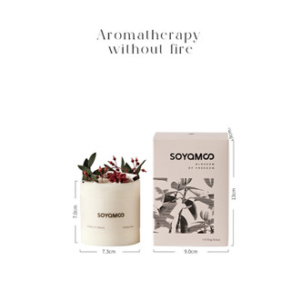 [Kèm Đế] Nến Thơm SOYAMOO Floral Forest Sáp Đậu Nành Giúp Thư Giãn, Giảm Stress, Hương Tự Nhiên