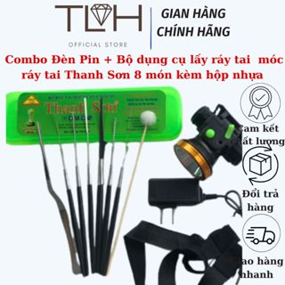 Combo Đèn Pin + Bộ dụng cụ lấy ráy tai - móc ráy tai Thanh Sơn 8 món kèm hộp nhựa Dụng Cụ Lấy Ráy Tai THANH SƠN