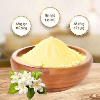 Bột hoa nhài 500g, bột hoa lài, nguyên chất, thơm mịn, dùng pha uống, đắp mặt dưỡng da - Lãn Ông