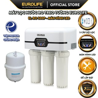 Máy lọc nước ro 5 cấp lọc uống trực tiếp, màn hình led eurolife el-ro-500p